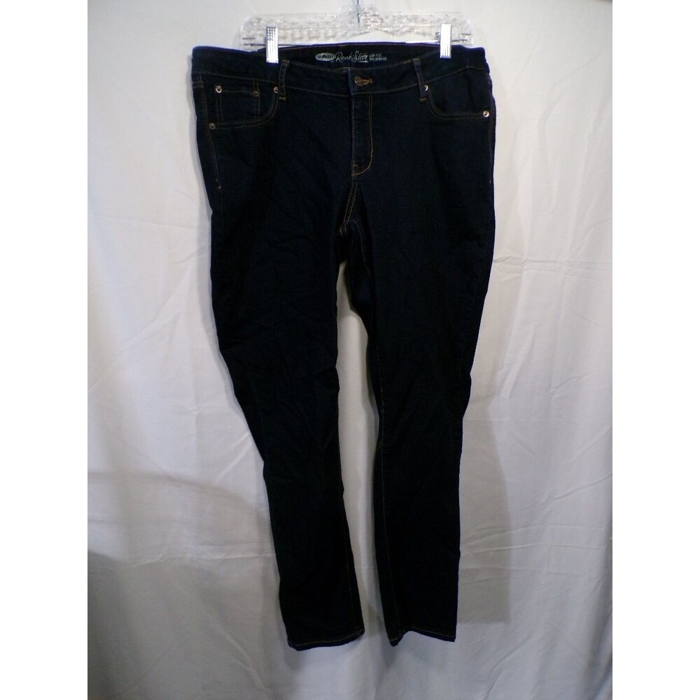 Old Navy RockStar Women's Jeans 16 Regular Dark Wash Skinny Low Rise